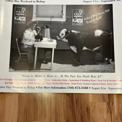 2 MOVIE THEATRE LOBBY CARDS AND A POSTER FOR A FAIR
