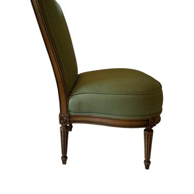 Petite Green Slipper Chair