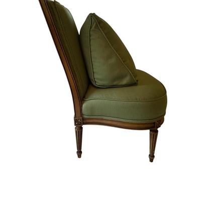 Petite Green Slipper Chair