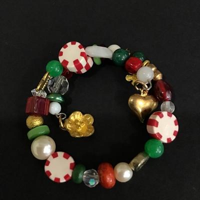 Cute charm bead wrap bracelet