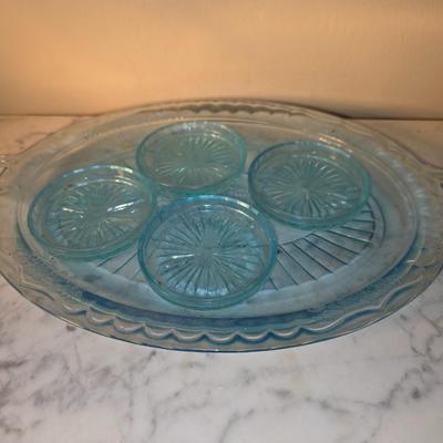 Light blue depression glass