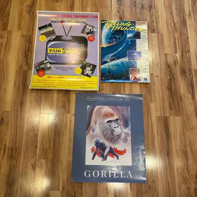 2 MOVIE THEATRE LOBBY CARDS AND A POSTER