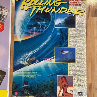 2 MOVIE THEATRE LOBBY CARDS AND A POSTER