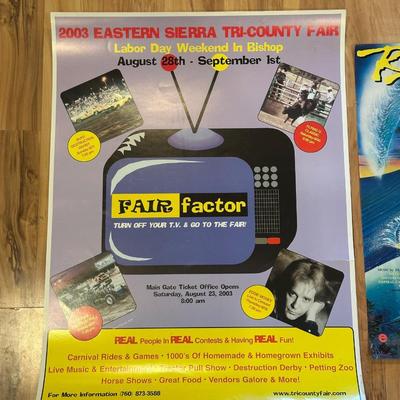 2 MOVIE THEATRE LOBBY CARDS AND A POSTER