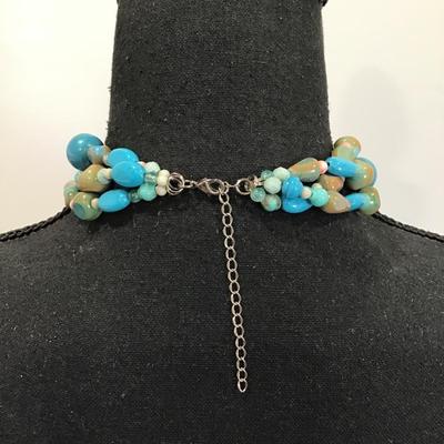 Cute fun, multi strand, beaded, choker style necklace