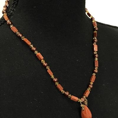 Beautiful sun, sand, stone beaded necklace