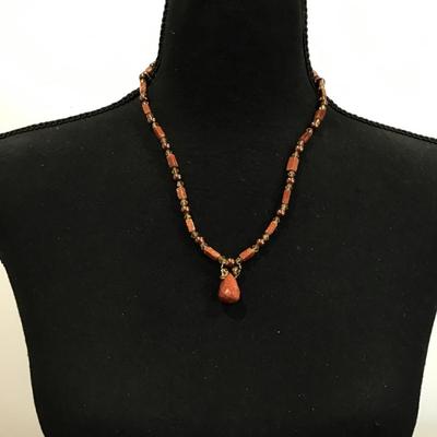 Beautiful sun, sand, stone beaded necklace