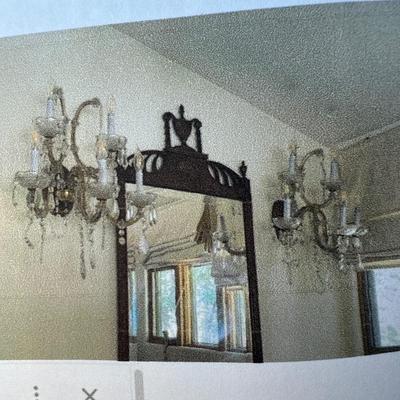 Sale Photo Thumbnail #22: Two beautiful Sconces. I believe these are from Czechoslovakia . These are stunning! The price they bought them for was over $4,000. 
Buy it now price $3,000.
