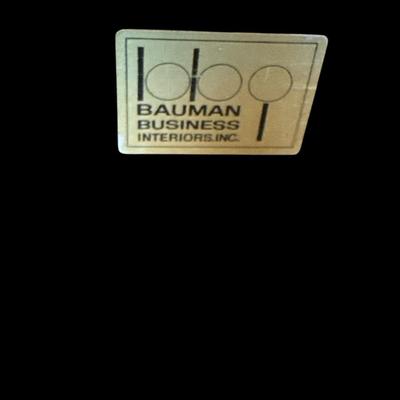 Baumen Business interiors Executive Desk and wastebasket