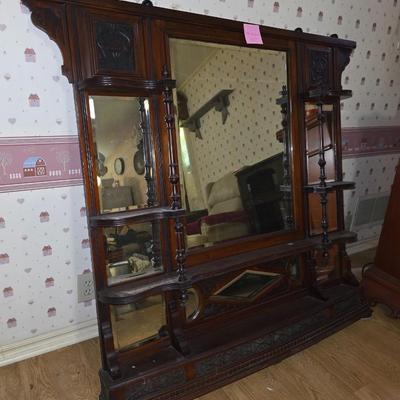 Antique Mirror Mantle piece