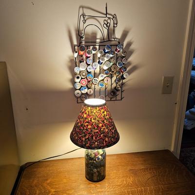 Vintage Ball Jar Lamp & Spool Rack (GB2-JS)