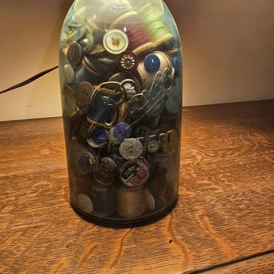 Vintage Ball Jar Lamp & Spool Rack (GB2-JS)
