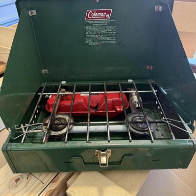 Sale Photo Thumbnail #33: This is for a Coleman Camping stove in the box. It is in good condition.