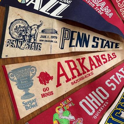 Vintage College Football Pennants