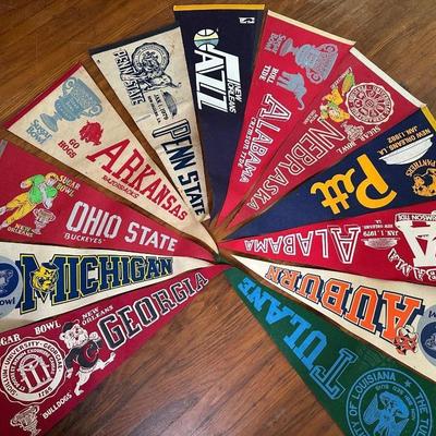 Vintage College Football Pennants