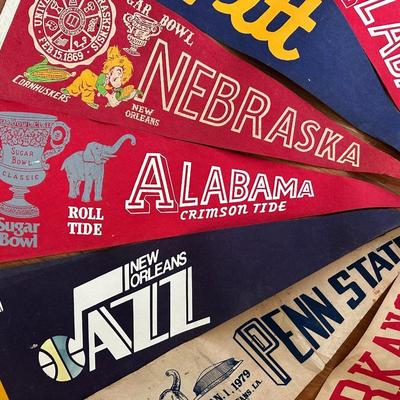 Vintage College Football Pennants
