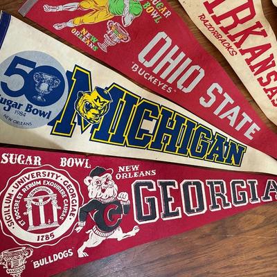 Vintage College Football Pennants
