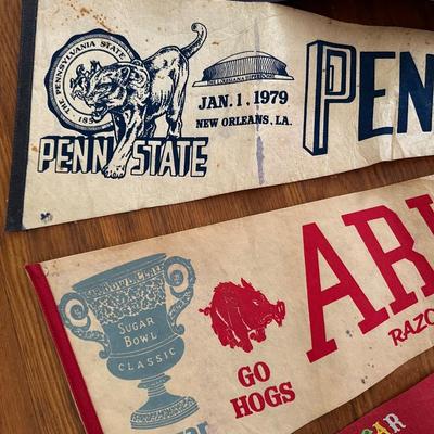 Vintage College Football Pennants