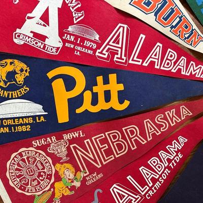 Vintage College Football Pennants
