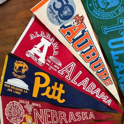Vintage College Football Pennants