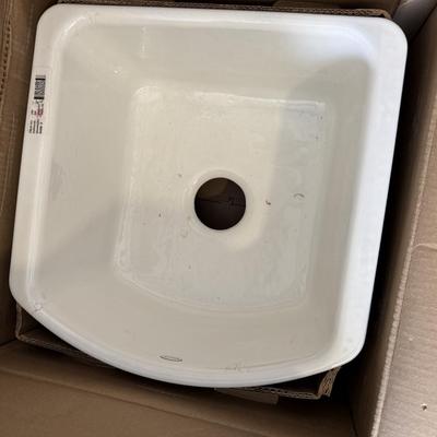 Sale Photo Thumbnail #50: This sink is new in the box but came with 2 hair line cracks. They don’t go through. This is a great sink.