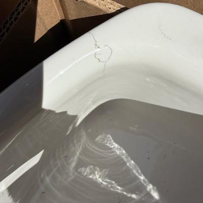 Sale Photo Thumbnail #54: This sink is new in the box but came with 2 hair line cracks. They don’t go through. This is a great sink.