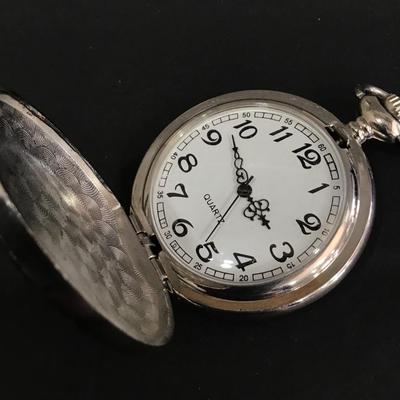 Silver tone Star Trek pocket watch