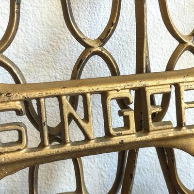 Antique Singer Sewing Machine Base – 3-Piece Cast Iron Cabinet