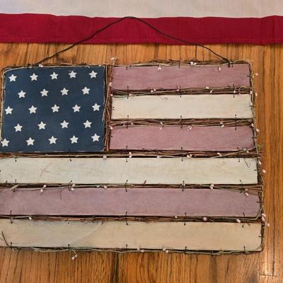 American Flag Lot – USA Flag & Rustic Wall Art