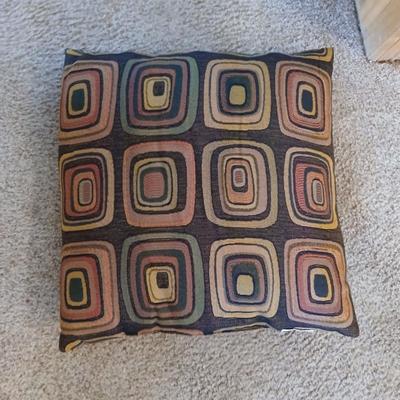 Mid-Century Modern Style Wood Accent Chair with Cushions Najarian Furniture Grid-Back Accent Chair with Cushions