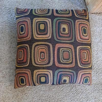 Mid-Century Modern Style Wood Accent Chair with Cushions Najarian Furniture Grid-Back Accent Chair with Cushions