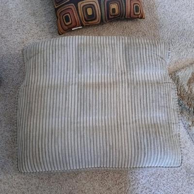 Mid-Century Modern Style Wood Accent Chair with Cushions Najarian Furniture Grid-Back Accent Chair with Cushions