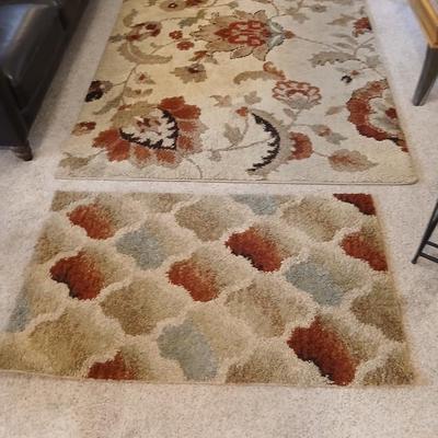 Pair of Area Rugs – Orian Cliffony Bisque & Geometric Accent Rug