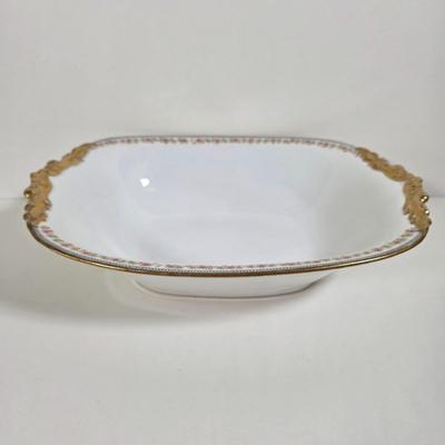 LOT 58D: Antique/Vintage Elegant Limoges China Collection, Gravy Boat W/Attached Underplate, Serving Platters & Covered Serving Dish