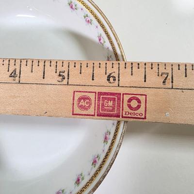LOT 59D: Vintage "Rose French Chic" Limoges China, Teacups W/Saucers, Assorted Plate Sizes & Bowls