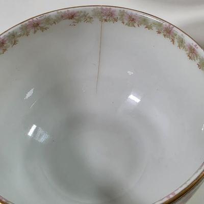 LOT 59D: Vintage "Rose French Chic" Limoges China, Teacups W/Saucers, Assorted Plate Sizes & Bowls