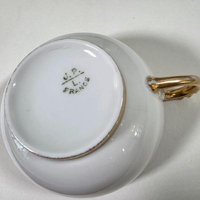 LOT 59D: Vintage "Rose French Chic" Limoges China, Teacups W/Saucers, Assorted Plate Sizes & Bowls