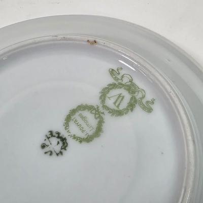 LOT 59D: Vintage "Rose French Chic" Limoges China, Teacups W/Saucers, Assorted Plate Sizes & Bowls
