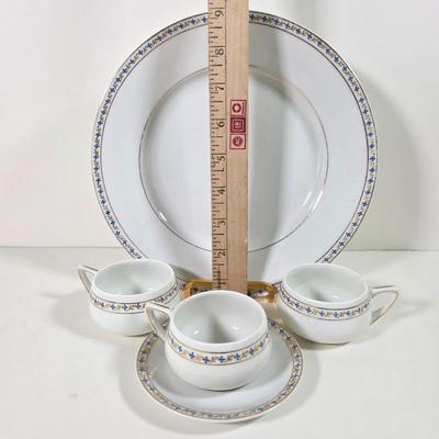 LOT 60D: Vintage Portugal VA Serving Bowl, Plates, & Teacups