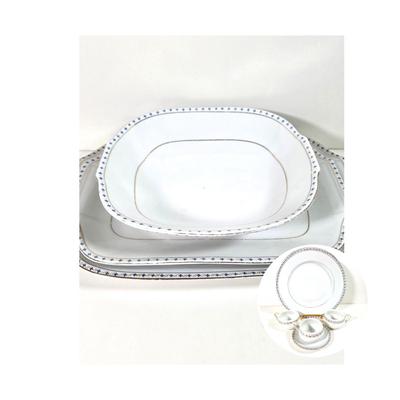 LOT 60D: Vintage Portugal VA Serving Bowl, Plates, & Teacups