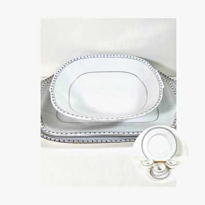 LOT 60D: Vintage Portugal VA Serving Bowl, Plates, & Teacups