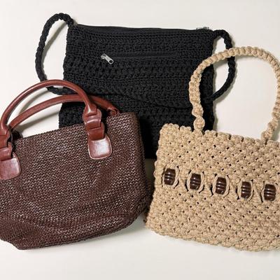 LOT 66L: BoHo Purses: Amanda Smith, Macrame & More