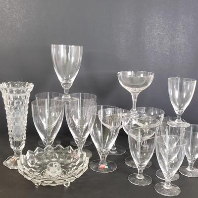 LOT 84D: Fostoria Glass Assortment: Puritan and American Collection