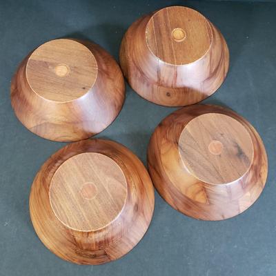 LOT 85D: MCM Servingware; Couroc, Wooden Turned Bowls, Woodcroftery Set, and More
