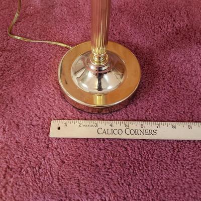 LOT 91X: Pair of Brass Style Table Lamps with Shades