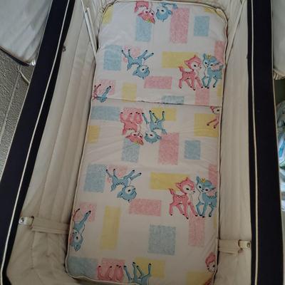 LOT 93G: Vintage Pram Baby Carriage, Vintage Baby Accessories, Large Cloth Dolls