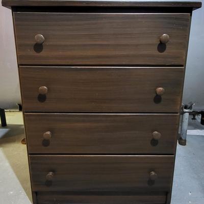 LOT 101B: Four Drawer Wooden Dresser