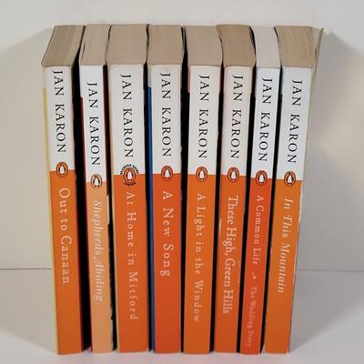 LOT 104B: Eight Paperback Books by Jan Karon