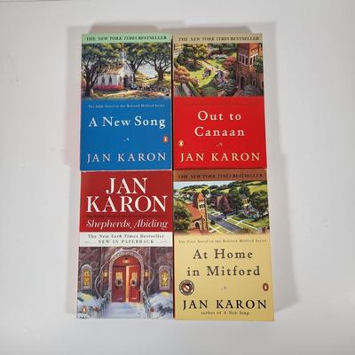 LOT 104B: Eight Paperback Books by Jan Karon