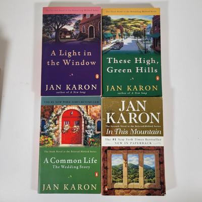 LOT 104B: Eight Paperback Books by Jan Karon